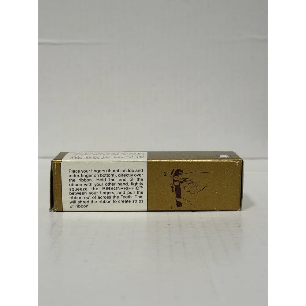 NEW Vintage Ribbon Riffic Ribbon Shredder Curler Tool HoeTemPole Made In USA